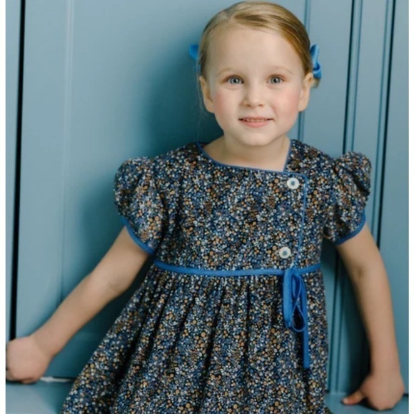 The Proper Peony Camillia Corduroy Floral Dress Size 7 - Picture 2 of 9